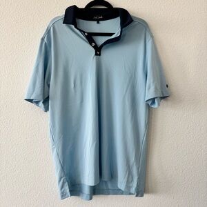 Bad Birdie Men’s Polo Shirt XL Light Blue Golf Performance Stretch